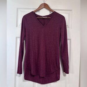 LOFT Long Sleeved Burgundy tshirt